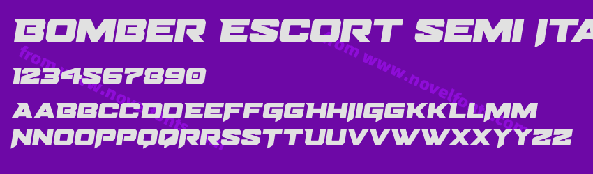 Bomber Escort Semi ItalicPreview Bomber Escort Semi ItalicPreview