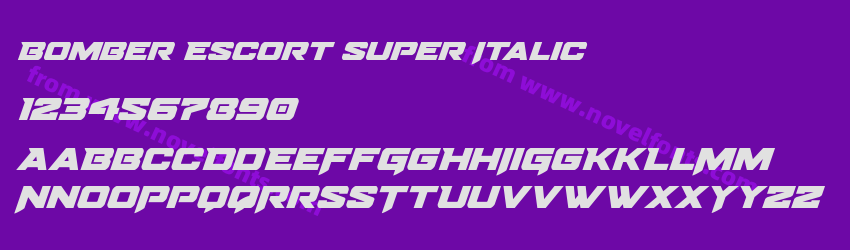 Bomber Escort Super ItalicPreview Bomber Escort Super ItalicPreview