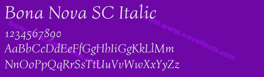 Bona Nova SC ItalicPreview Bona Nova SC ItalicPreview