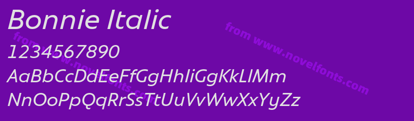 Bonnie ItalicPreview Bonnie ItalicPreview