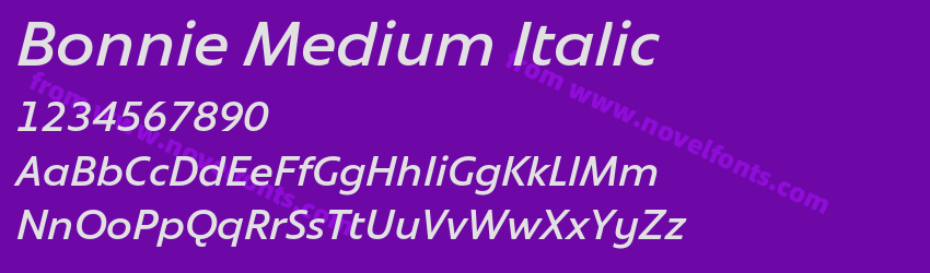 Bonnie Medium ItalicPreview Bonnie Medium ItalicPreview