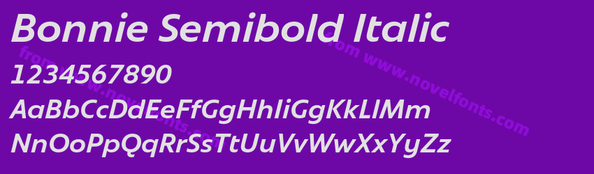 Bonnie Semibold ItalicPreview Bonnie Semibold ItalicPreview