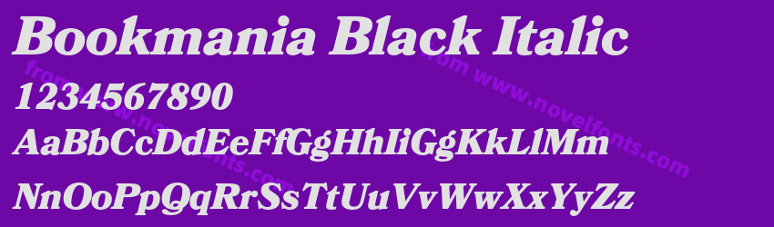 Bookmania Black ItalicPreview Bookmania Black ItalicPreview