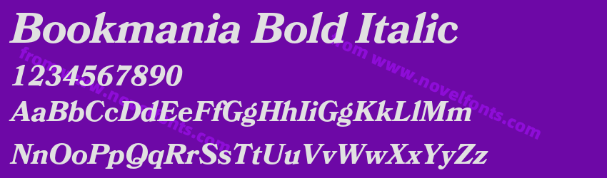 Bookmania Bold ItalicPreview Bookmania Bold ItalicPreview