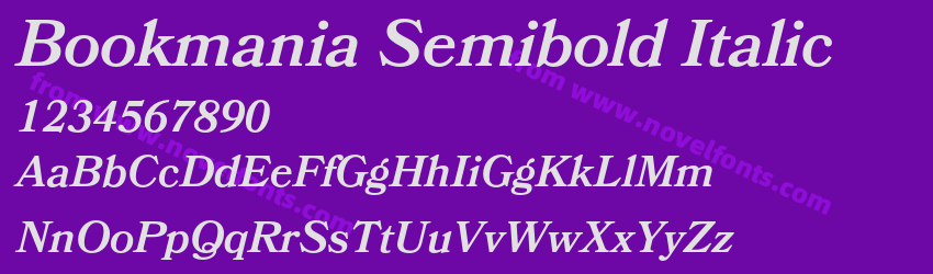 Bookmania Semibold ItalicPreview Bookmania Semibold ItalicPreview