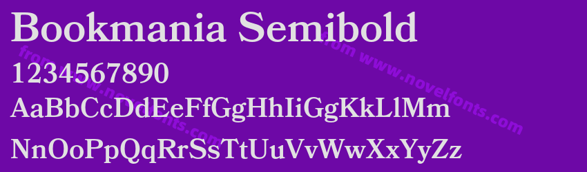Bookmania SemiboldPreview