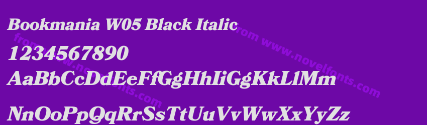 Bookmania W05 Black ItalicPreview Bookmania W05 Black ItalicPreview