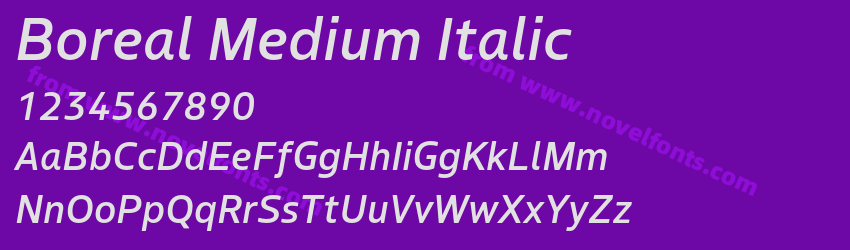 Boreal Medium ItalicPreview