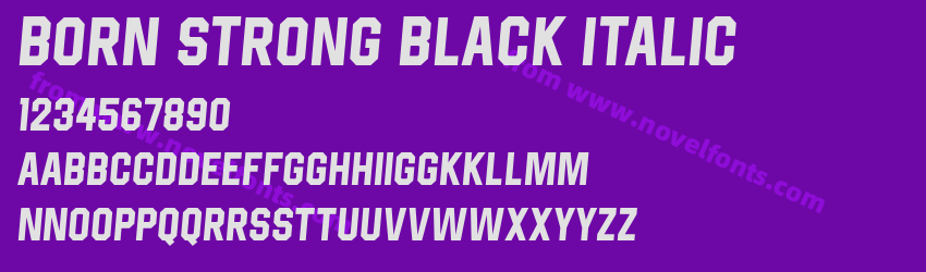 Born Strong Black ItalicPreview Born Strong Black ItalicPreview