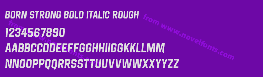 Born Strong Bold Italic RoughPreview Born Strong Bold Italic RoughPreview