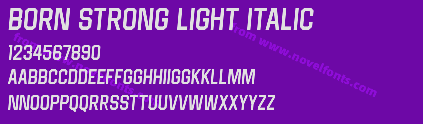 Born Strong Light ItalicPreview Born Strong Light ItalicPreview