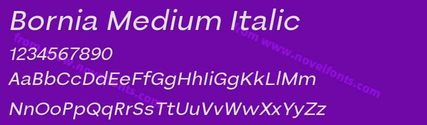 Bornia Medium ItalicPreview Bornia Medium ItalicPreview
