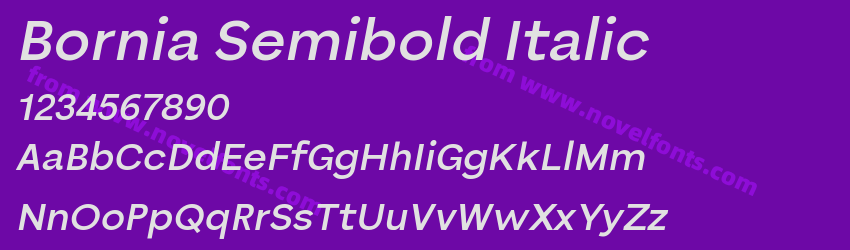 Bornia Semibold ItalicPreview Bornia Semibold ItalicPreview