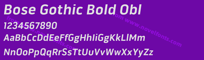 Bose Gothic Bold OblPreview