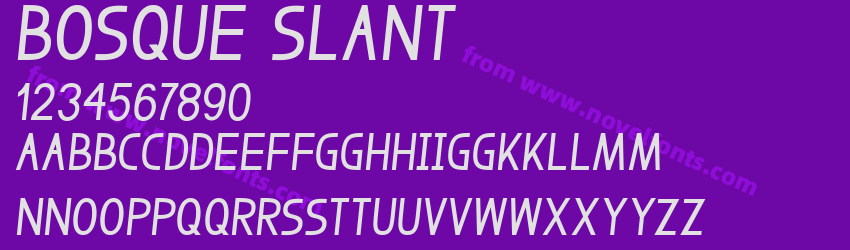 Bosque SlantPreview Bosque SlantPreview