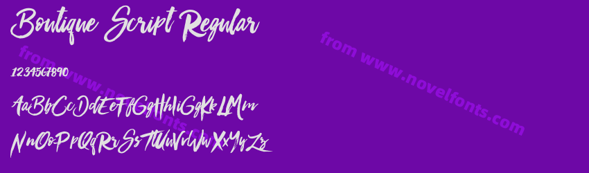 Boutique Script RegularPreview Boutique Script RegularPreview