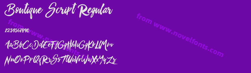 Boutique Script RegularPreview Boutique Script RegularPreview