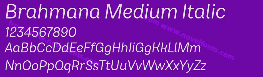Brahmana Medium ItalicPreview Brahmana Medium ItalicPreview