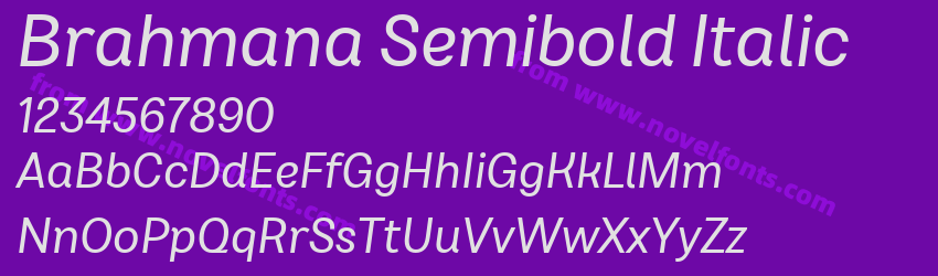 Brahmana Semibold ItalicPreview Brahmana Semibold ItalicPreview