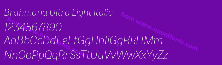 Brahmana Ultra Light ItalicPreview Brahmana Ultra Light ItalicPreview