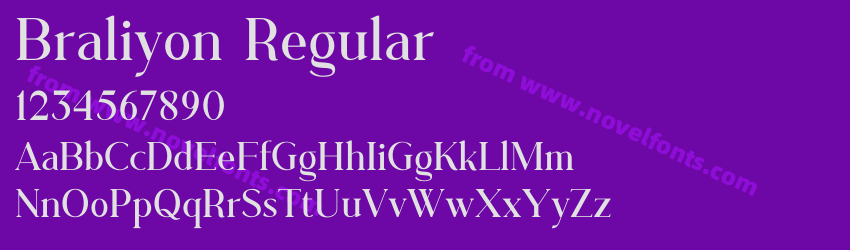 Braliyon RegularPreview Braliyon RegularPreview