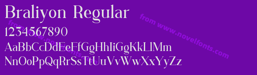 Braliyon RegularPreview Braliyon RegularPreview