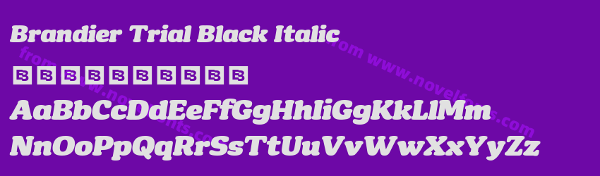 Brandier Trial Black ItalicPreview Brandier Trial Black ItalicPreview