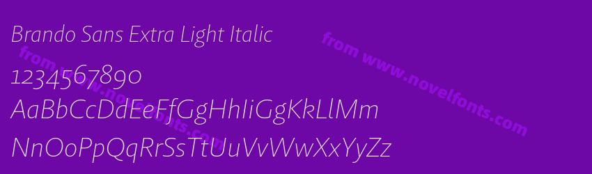 Brando Sans Extra Light ItalicPreview Brando Sans Extra Light ItalicPreview