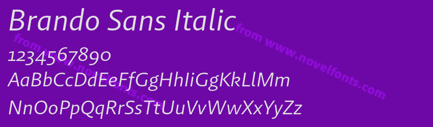 Brando Sans ItalicPreview Brando Sans ItalicPreview