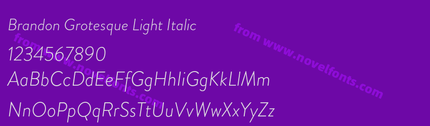Brandon Grotesque Light ItalicPreview Brandon Grotesque Light ItalicPreview