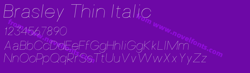 Brasley Thin ItalicPreview