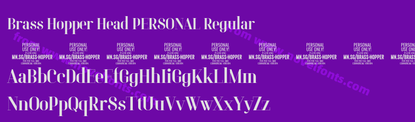 Brass Hopper Head PERSONAL RegularPreview Brass Hopper Head PERSONAL RegularPreview