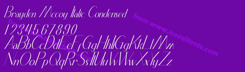 Brayden Mccoy Italic CondensedPreview Brayden Mccoy Italic CondensedPreview