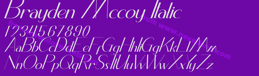 Brayden Mccoy ItalicPreview Brayden Mccoy ItalicPreview