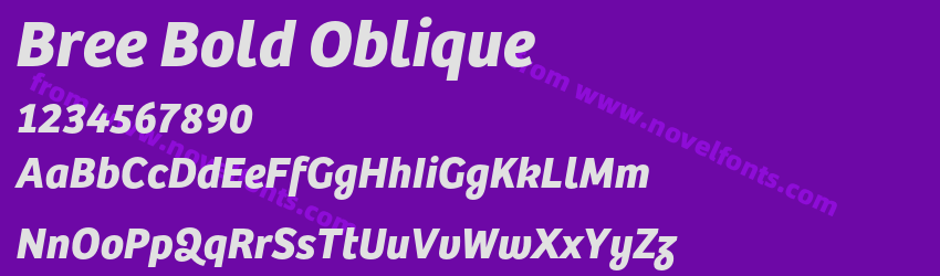 Bree Bold ObliquePreview Bree Bold ObliquePreview