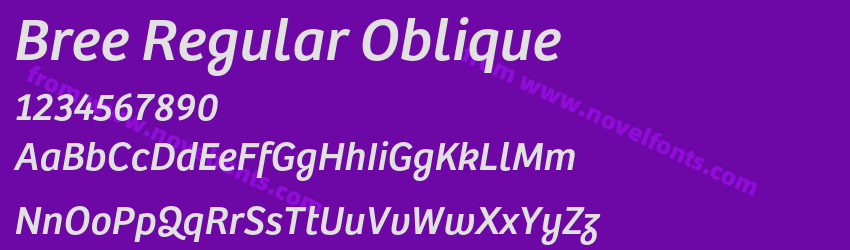 Bree Regular ObliquePreview Bree Regular ObliquePreview