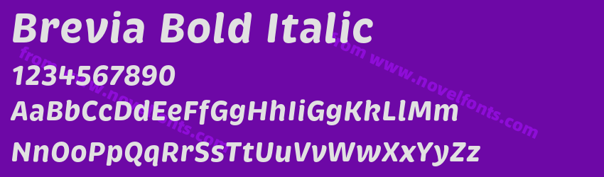 Brevia Bold ItalicPreview Brevia Bold ItalicPreview