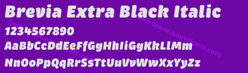 Brevia Extra Black ItalicPreview Brevia Extra Black ItalicPreview