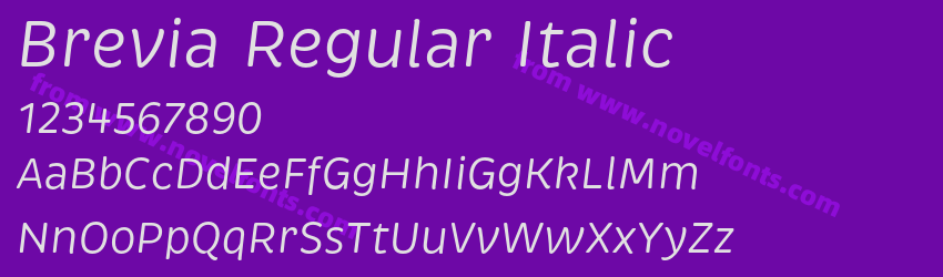 Brevia Regular ItalicPreview Brevia Regular ItalicPreview