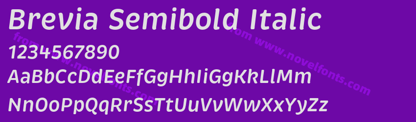 Brevia Semibold ItalicPreview Brevia Semibold ItalicPreview