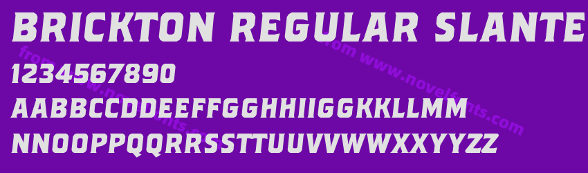 Brickton Regular SlantedPreview Brickton Regular SlantedPreview