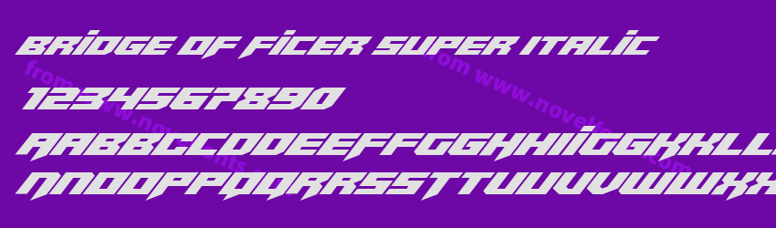 Bridge OF Ficer Super ItalicPreview Bridge OF Ficer Super ItalicPreview
