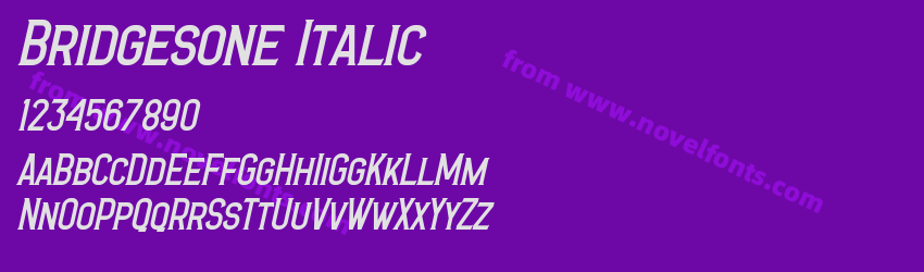 Bridgesone ItalicPreview Bridgesone ItalicPreview