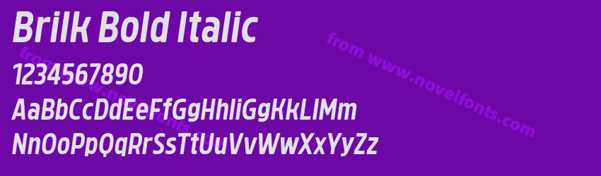 Brilk Bold ItalicPreview