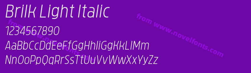 Brilk Light ItalicPreview Brilk Light ItalicPreview