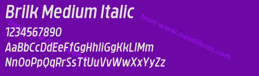 Brilk Medium ItalicPreview