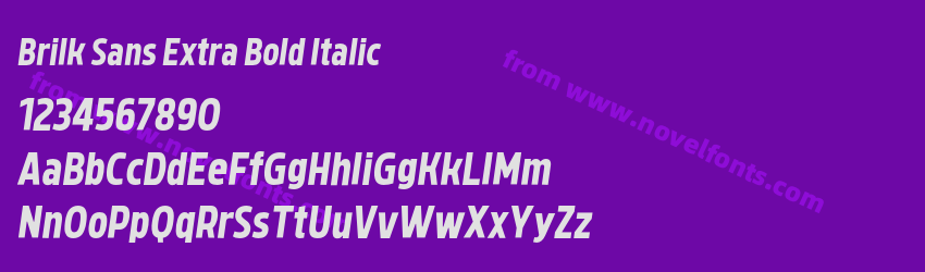 Brilk Sans Extra Bold ItalicPreview Brilk Sans Extra Bold ItalicPreview