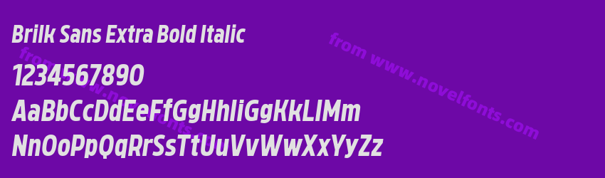Brilk Sans Extra Bold ItalicPreview Brilk Sans Extra Bold ItalicPreview