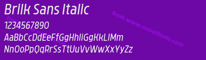 Brilk Sans ItalicPreview Brilk Sans ItalicPreview