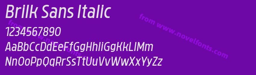 Brilk Sans ItalicPreview Brilk Sans ItalicPreview